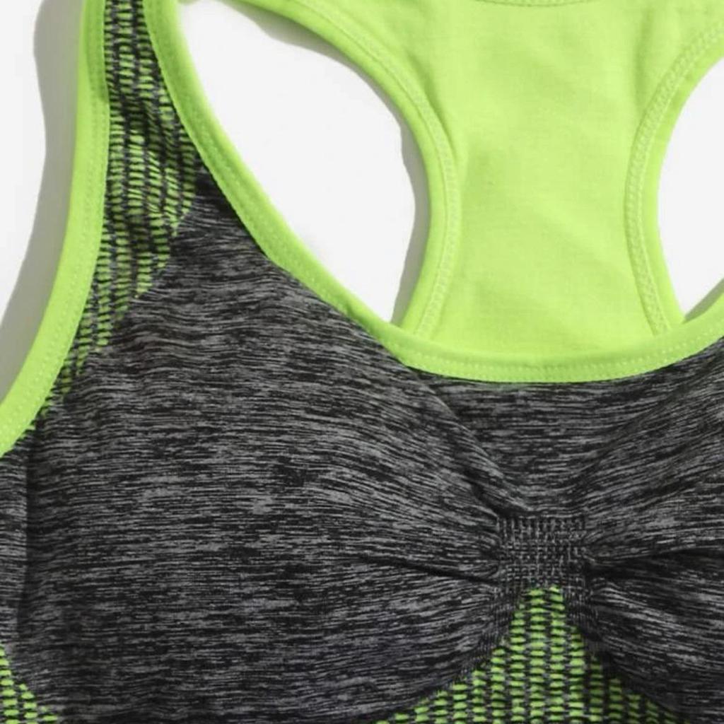 Damen Sport-BH mit Push-Up-Effekt, atmungsaktiv, für Fitnessstudio, Fitness, Unterwäsche, nahtlos, für Yoga