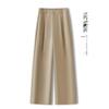 Yellow Wide-Leg High-Waisted Pants for Women - Spring/Autumn 2025 Trendy Loose Straight-Leg Style