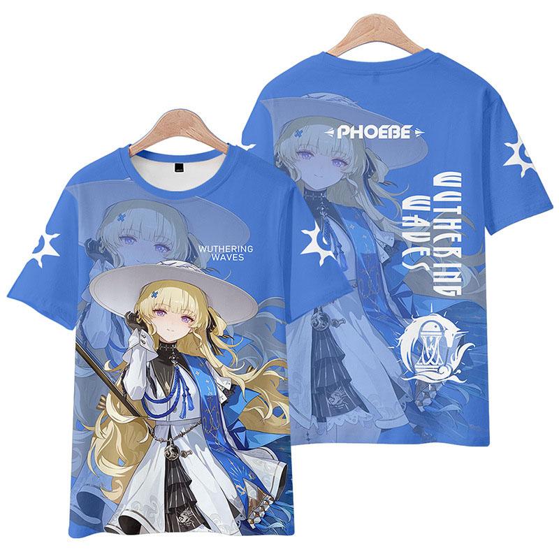 Games Wuthering Waves Galbrenr 3D Print T-Shirts Streetwear Men Fashion Oversized O-Neck Short Sleeved