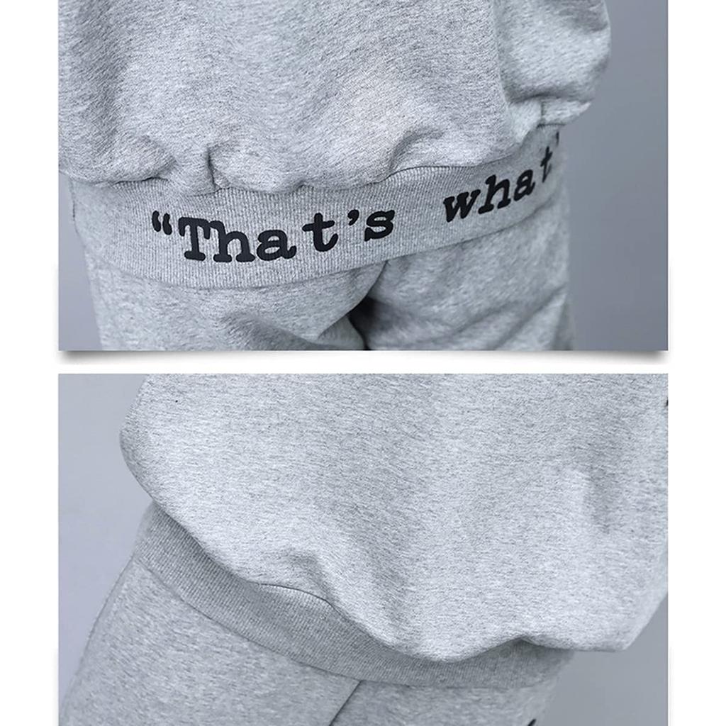 Mskikefly Cute Long Sleeve Loungewear and Perfect for Going or Working from Home Size Women's Set, Sweatshirt, Loose-Fit Pants, T-Shirt, Running,