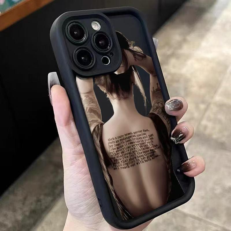 iPhone 16 Pro Max & 15 Plus Anti-Fall Soft Girl Back View Case