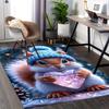 1pc Anime Squirrel with Heart Chair Mat - Winter Wonderland Office Rug for Desk, Anti-Slip Carpet for Home Decor, Suitable for All Seasons and Perfect