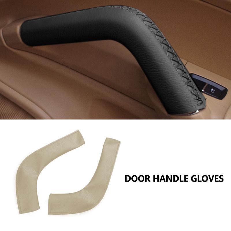 Für Porsche Cayenne 2011 2012 2013 2014 2015 2016 Handgenähtes Auto-Tür-/Mittelarmlehnen-Griff-Mikrofaserkleder-Abdeckungsverkleidung