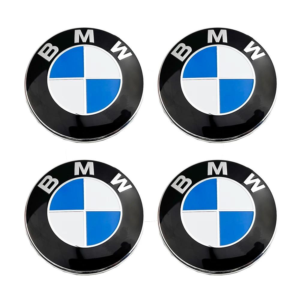 RTJF7 4Pc 68mm 56mm Wheel Center Caps Emblem Badge 50th Anniversary For BMW M Emblem E46 E36 E34 F10 E90 F30 E60 F30 E53 E30 E92 E87