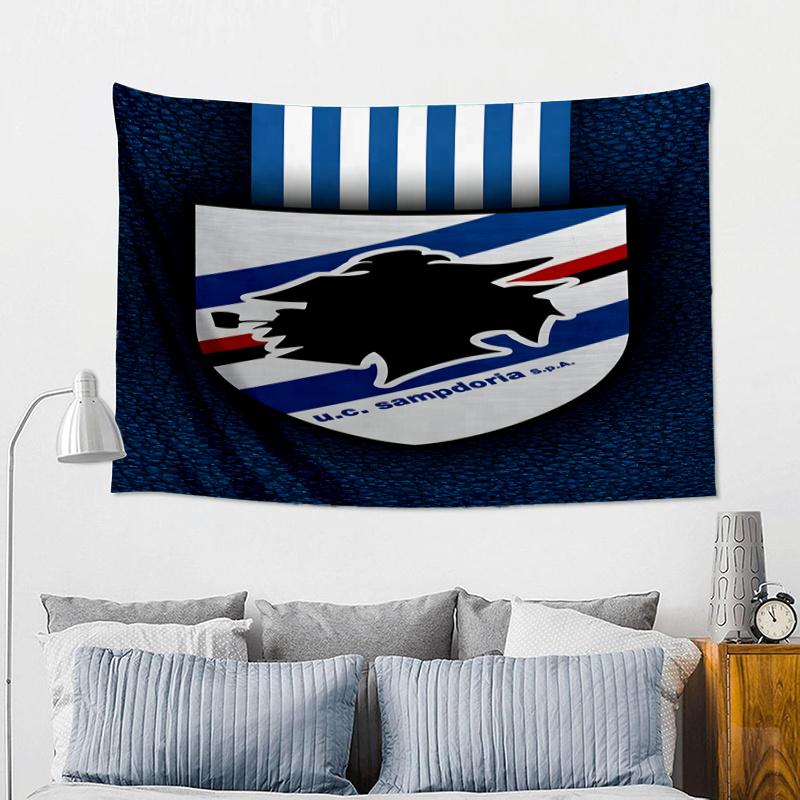 Sam-pdoria Team Emblem Printed Tapestry, Fabric Tapestry Wall Hanging Decoration for Bedroom, Living Room, Dorm Room Home Party Fan Gifts