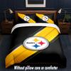Pittsburgh Steelers Design Bed Bedding Set 1 Duvet Cover + 2 Pillowcases Soft Breathable Household Bed Linens