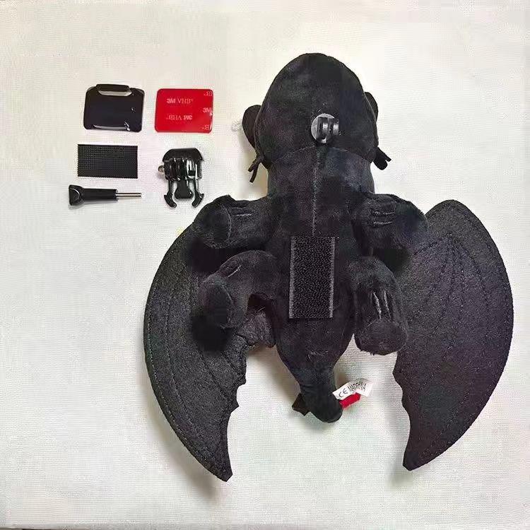 Toothless Dragon Plush Toy - Car Roof Decoration & Motorcycle Helmet Pendant
