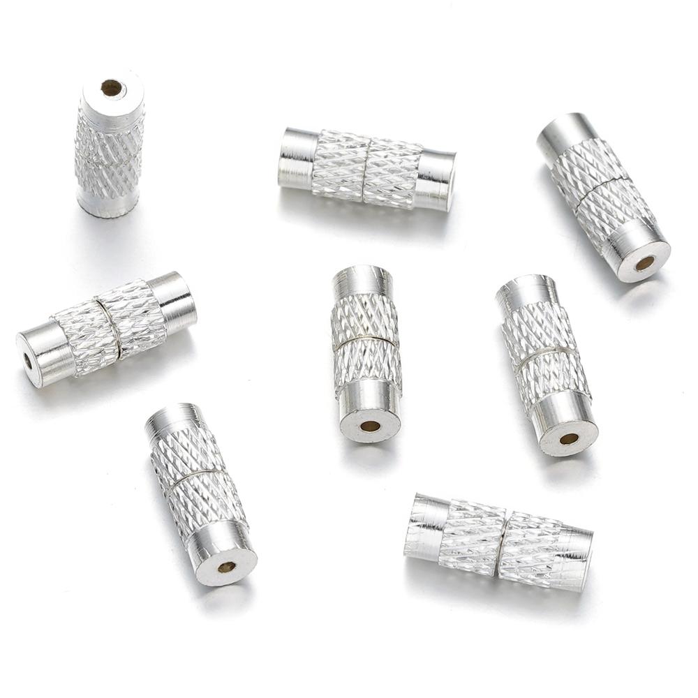 20pcs Brass Screw Clasp Closure Fastener Lock Jewelry End Tip Caps For DIY Bracelet Necklace Jewelry  Making Supply Accessories