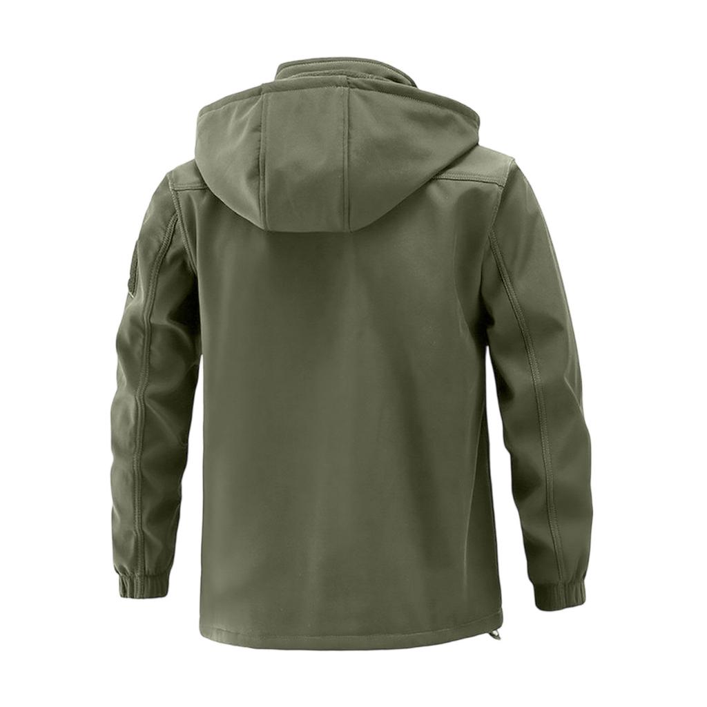 Men's Outdoor Jacket Suit Men's Plus Velvet Cold Proof Windproof Waterproof Warm Cycling Mountaineering Suit Outdoor Suit