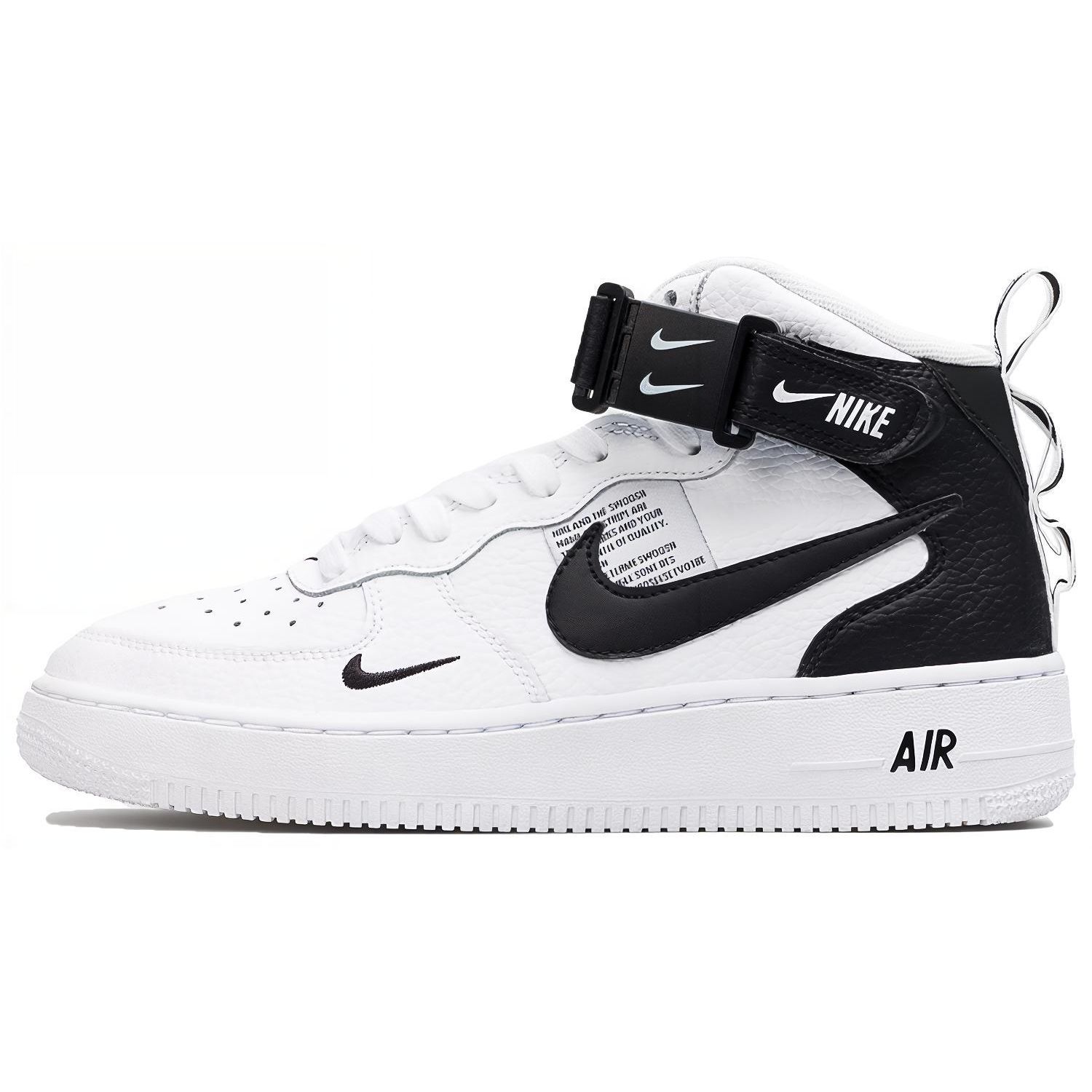 

Кроссовки Nike Air Force 1 Mid LV8 GS White Black Tour-желто-черные AV3803-100