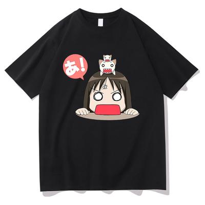 Anime Azumanga Daioh T-Shirt Damen Kawaii Chibi Osaka und Chiyo Chans Papa T-Shirts Herren Tees Sommer Baumwolle Oversize Tops