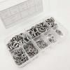 304 Stainless Steel Spring Washers Set, M2-M10, Elastic Spring Gaskets, 410pcs Boxed