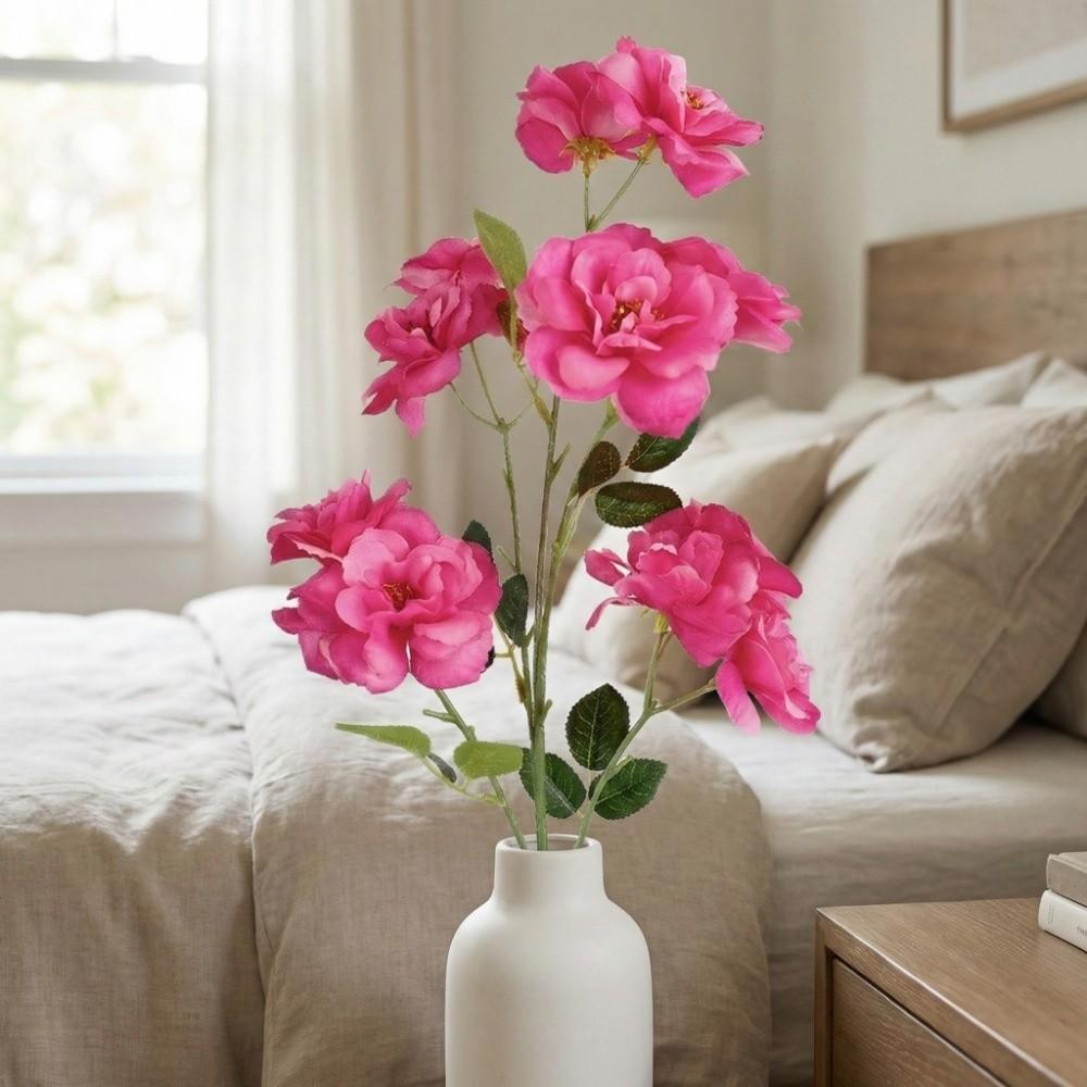 Real Touch Artificial Rose Flower Realistic Artificial Simulation Big Rose Camellia Handmade Fake Flower Dining Table