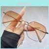 Womens Oversized Octagonal Metal Frame Sunglasses With Tinted Lenses For Fashion