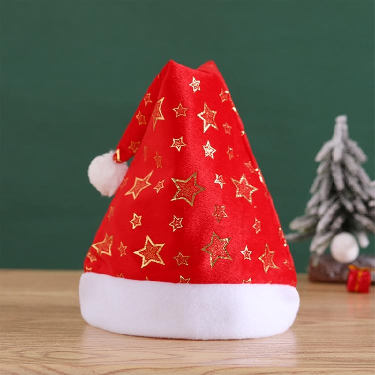 Cute Children Christmas Hat Plush Santa Hat for Casual Birthday Festival Photo