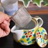 Waza No Kura: Stylish Kutani Ware Teapot with Floral Pattern and Tea Strainer. A Premium Ceramic Brand from Japan. A Great Birthday Gift.