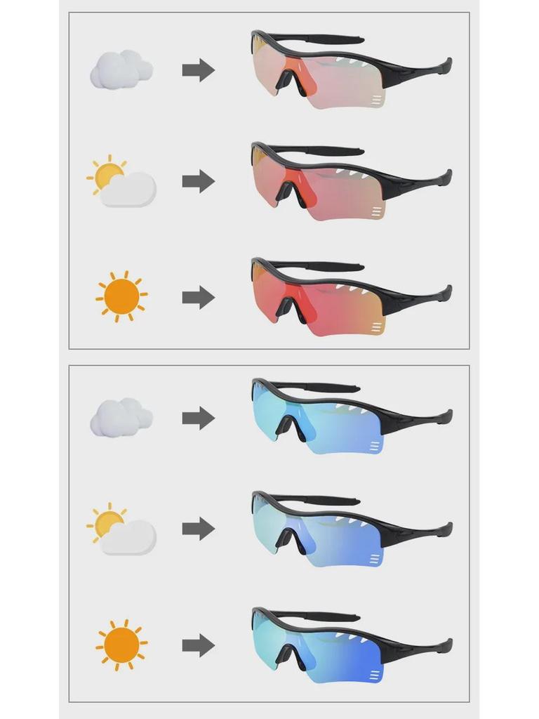 Kids' & Teens' UV-Resistant Color-Changing Cycling & Skating Sunglasses - Windproof Goggles for Mountain & Speed Downhill