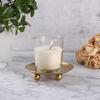 Metal candle holder gold 3pcs