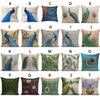 Luxurious Peacock Print Cotton Linen Pillow Case For Elegant Home Decor Sofa Cushion Cover