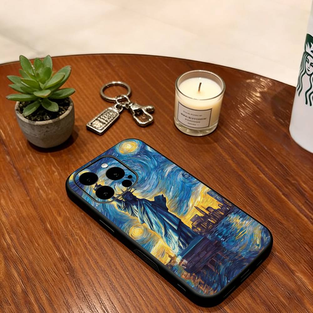 The World of Oil Painting  Phone Case For iPhone 17,16,15,14,13,12,11 Plus,Pro Max,XS,Soft Silicone Black Cover