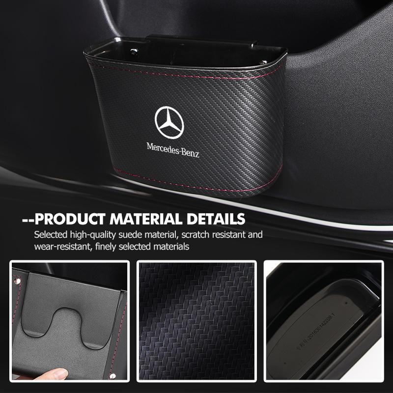 GLC GLB Car Door Storage Bag Drink Waste Card Key Sunglasses Holder For Mercedes Benz C180 C300 W124 W176 W177 C200 C260 GLC CL