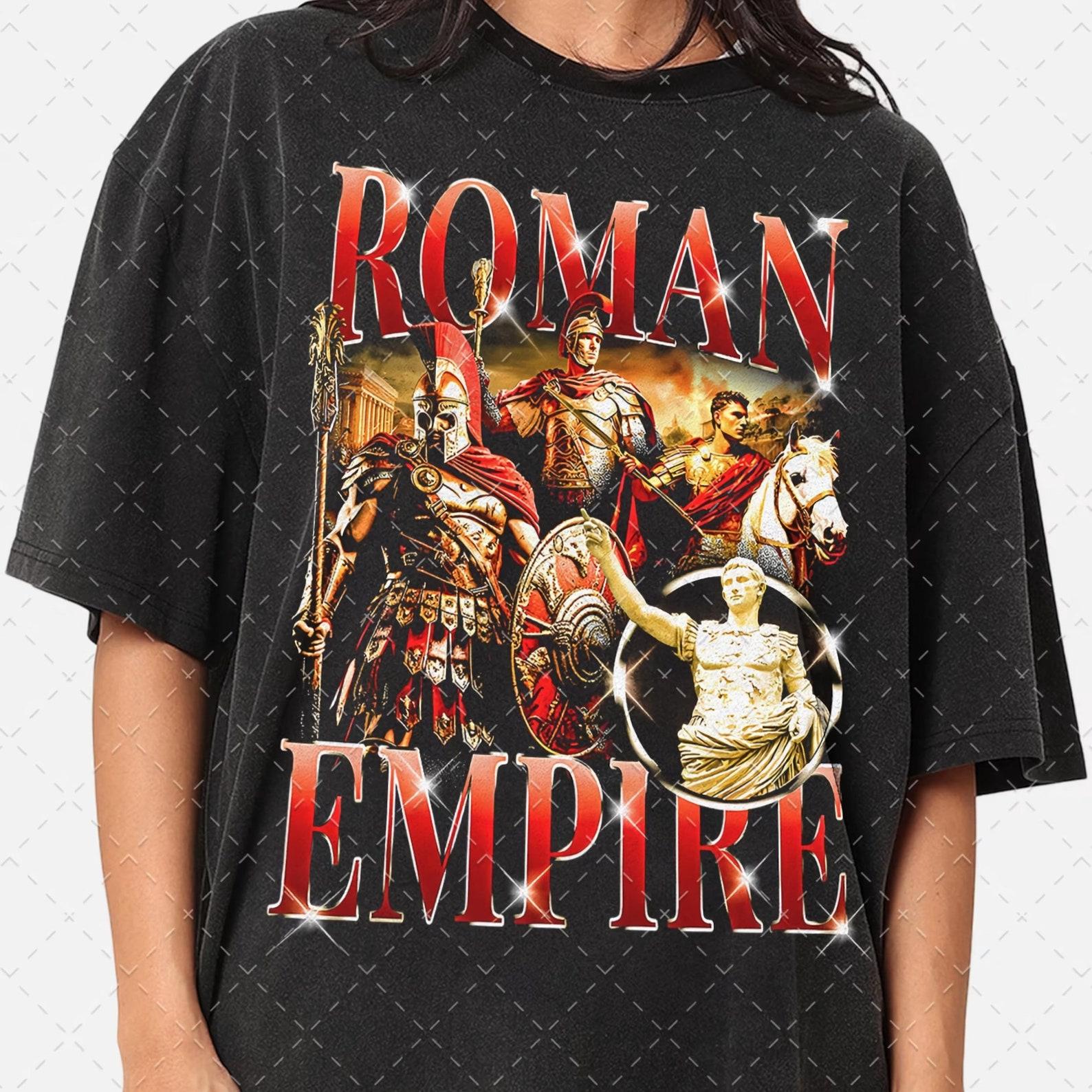Roman Empire Graphic Tee: 90s Style Unisex T-Shirt 4XL