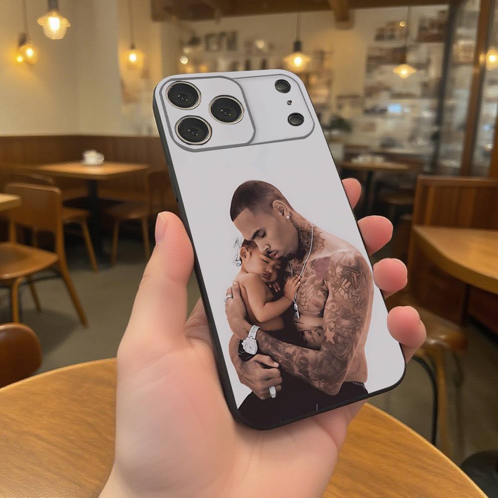 

Hot C-Chris B-Brown Singer Phone Case For iPhone 17,16,15,14,13,12,11,Pro,XS,Max,XR,Plus,E,SE4,Mini Black Soft Cover iPhone17PRO