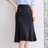 Morris Coming Home Women Double Button Mermaid Line Midi Skirt M2602sk603a
