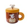 Creative Cartoon Mug Ceramic Cup Water Cup with Lid Cute Coffee Cup Children Water Cup Gift Birthday Gift