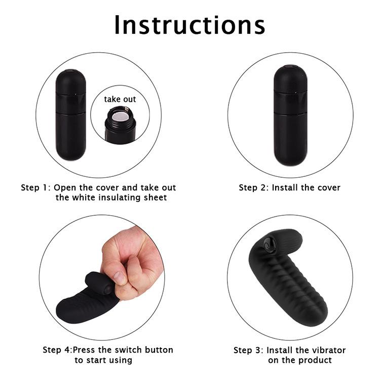 Silicone Female Bullet Vibrator Mini 10-Speed Massage Mode G-Spot Stimulator Finger Mini Vibrator
