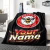 1pc Brentford F.C Blanket with Custom Name, Gift, for Men and Women, Soft Blanket, Good for Sofa Bed Couch Travel, Lightweight Flannel Blanket