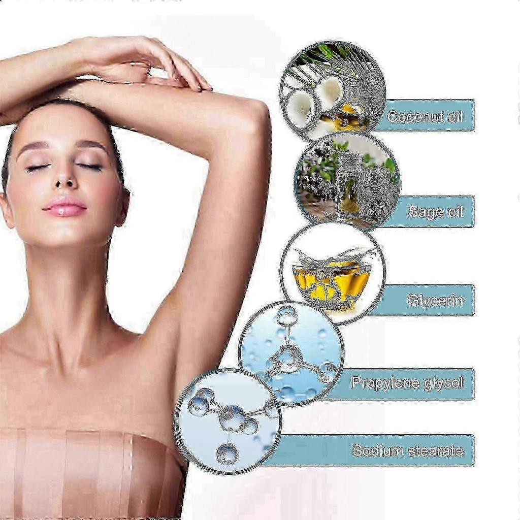 Kokosöl Achseldeodorant, Aufhellend für Achselgeruch Erfrischend und Duftend Antiperspirant Creme