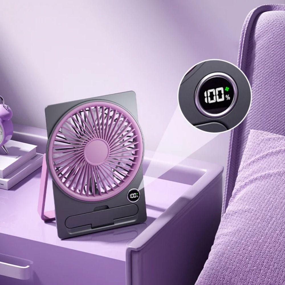 5-Speed Adjustment Portable Desktop Fan Ultra Slim Design Table Air Cooler Office