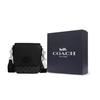 Coach Lucas 16 Classic Monogram Magnetic Closure Leather And Fabric Shoulder Crossbody Bag Small Men bags Black CO915-SVO1U