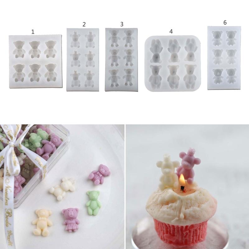 Bear Silicone Mold Fondant Molds For Cookie Decorating Bear Candle Molds For Candle Making Cake Decorating Molds