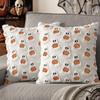 2Pcs Halloween Decoration Throw Pillow Cover Pumpkin Ghost Quilting Plush Autumn Thanksgiving Harvest Home Living Room Decor