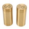 2Pcs Gold Spice Jar Stainless Steel Rustproof Screw Open Top Seasoning Shaker Bottle for Salt Sugar Pepper Paprika