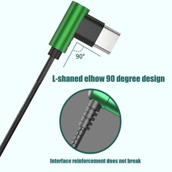 Wired Earphone In-ear HiFi Stereo Sound Elbow Design Type-C Sport Gaming Headset with Mic for Mobile Phone