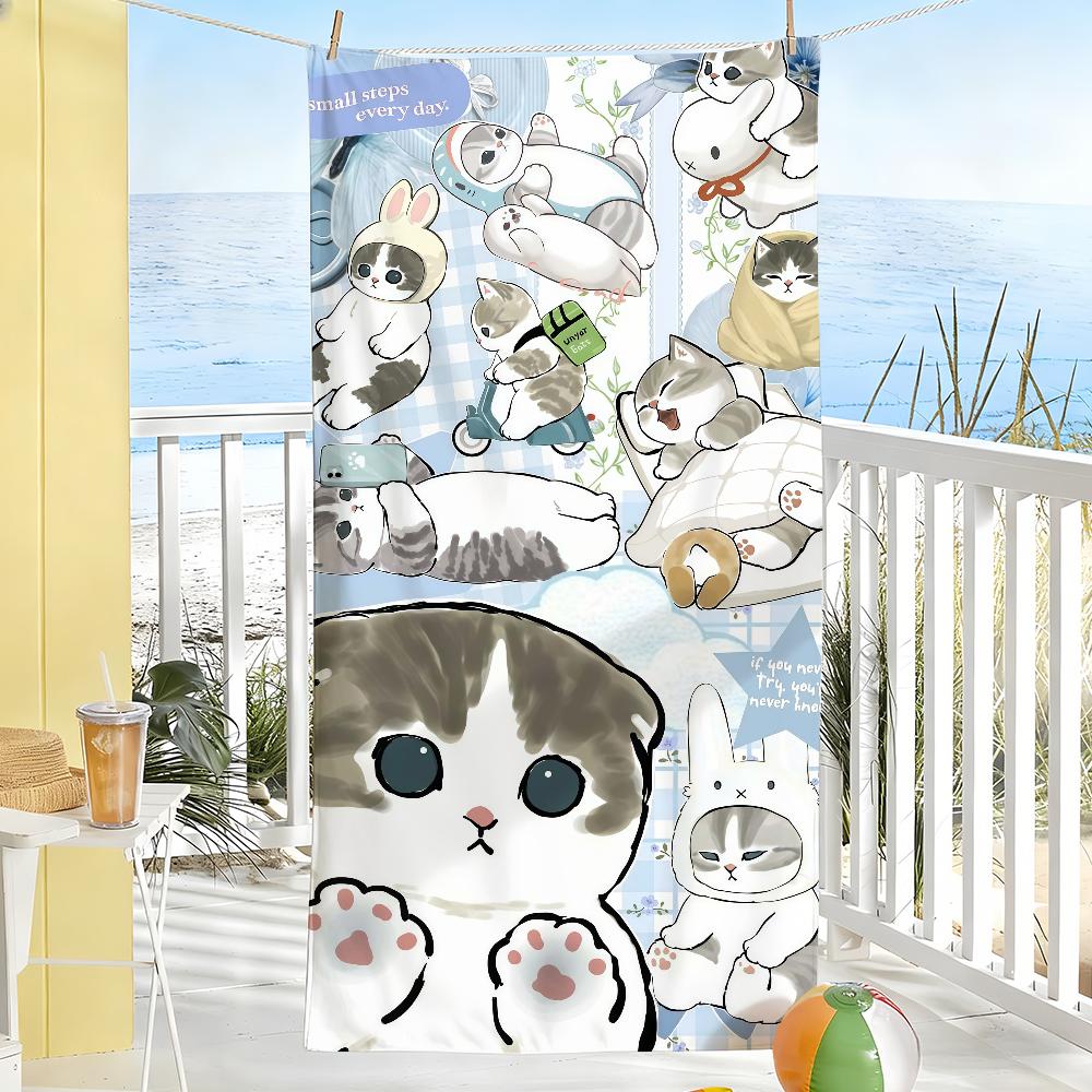 Cartoon cute M-mofusand Towel Drying Bath Towel Applicable To Light Swimming Camping Yoga Beach Out