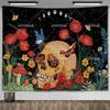 Skull Tapestry Evil Eye Black And White Skeleton Tapestries Wall Hanging Living Room Decor Hippie Trippy Tapestrys For Home