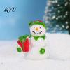 Cute Christmas Desk Ornaments 2Pcs Mini Snowman Figurines, Winter Tiny Resin Decoration, Xmas Micro Small Landscape Statues Ornament Garden