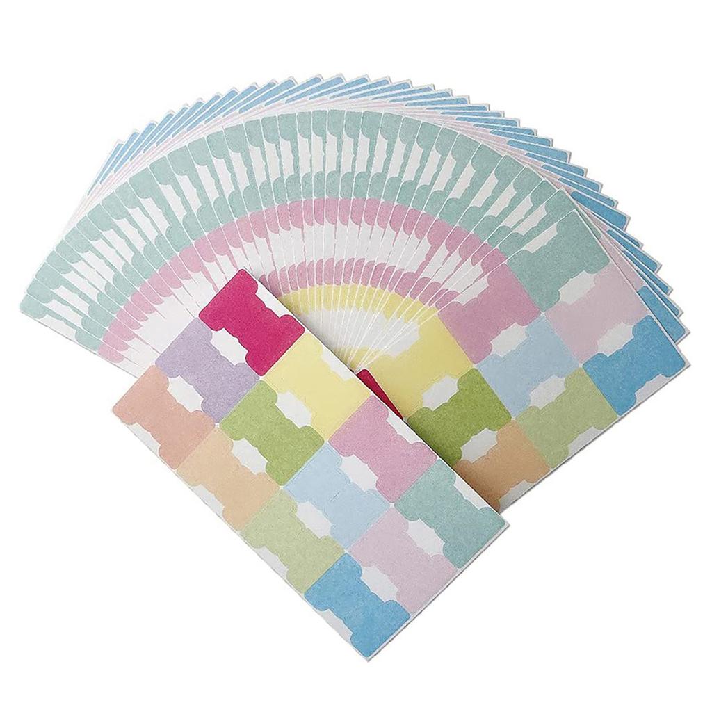 120Pieces Adhesive Index Label Writable Colored Label Adhesive Label Page Marker for Notebook Journal Planner