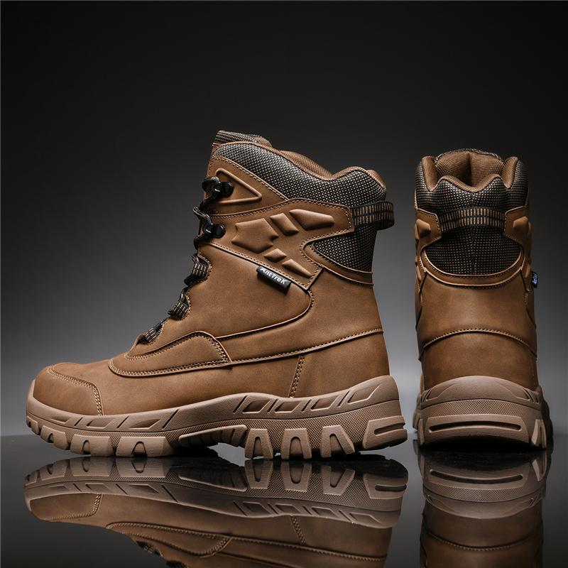 Men's high-top hiking shoes four seasons new non-slip field training boots breathable casual hiking boots desert adventure boots
