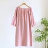 Solid Color Women's Summer Round Neck Cotton Nightgown Plus Size Loose Home Night Wear Dresses for Women Sleepwear