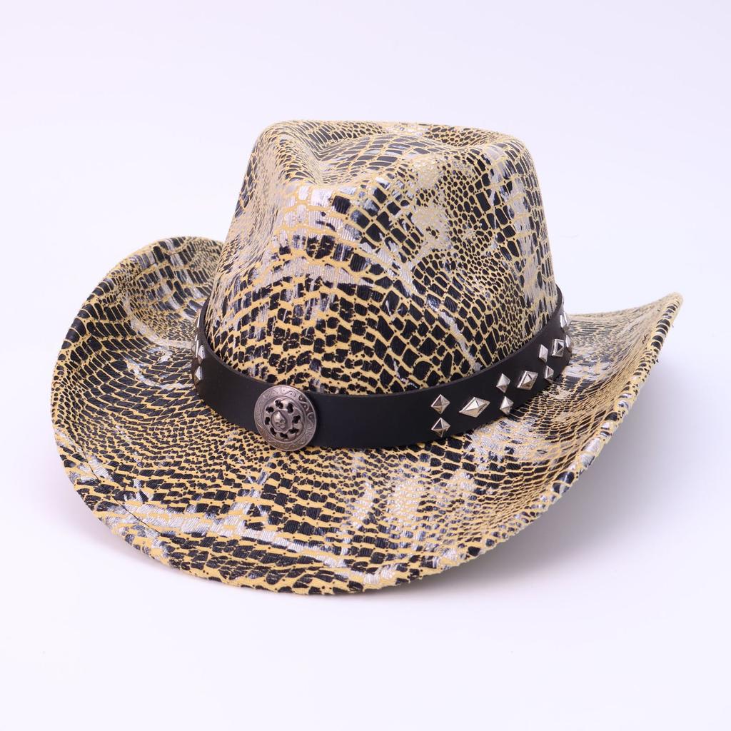 New Fashionable Mountaineering Top Hat European and American Style Western Cowboy Hat Retro Versatile Men's and Women's Jazz Hat
