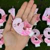 Number Birthday Candle Party Decoration Birthday Candle Shiny Pink Fish Tail