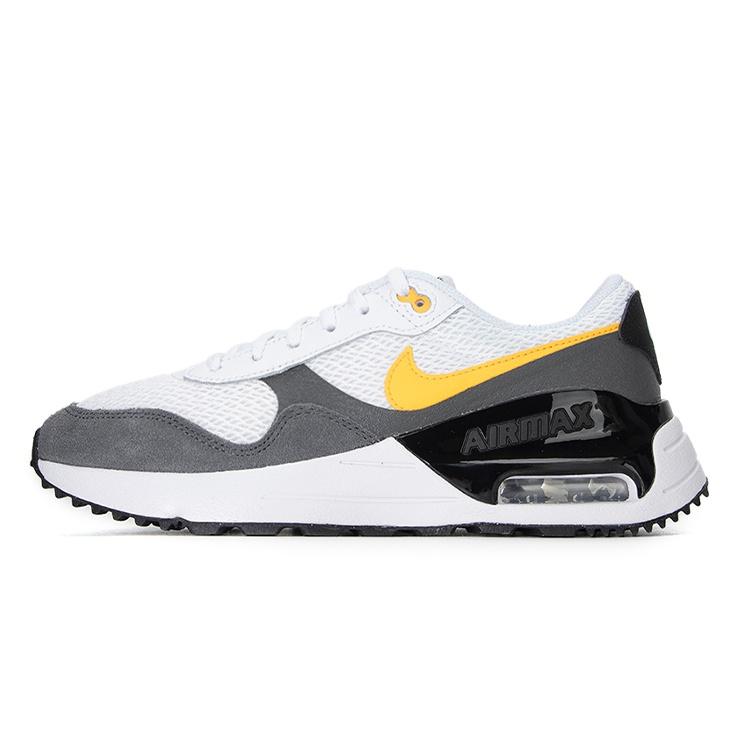 (GS) Nike Air Max SYSTM White Grey Laser Orange Kids DQ0284-104 EU 36