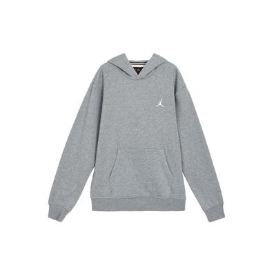 Jordan Solid Color Pullover Hoodie With Fleece Long Sleeve Men Tops Grey FJ7775-091