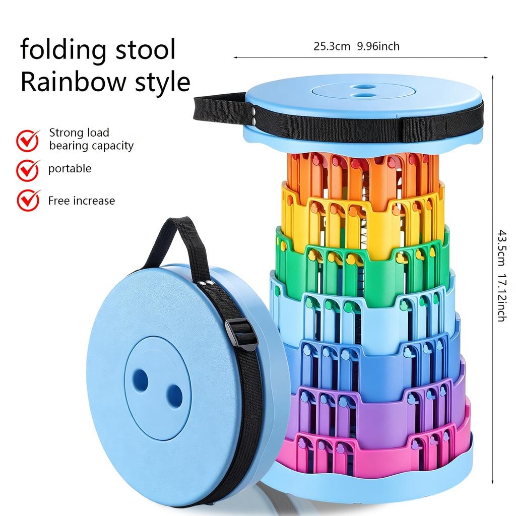 Upgraded Foldable Stool Thickened, Portable Collapsible Stool Retractable Stool for Fishing, Hiking Tours, BBQ, Parties, Outdoor