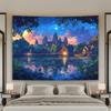 Tropical Asian Temple Mural Tapestry Wall Hanging Large Size Southeast Asia Fantasy Palace Decor Art